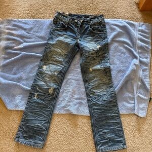 ARCHIVE 2000s JEANS Distressed Dark Blue Jeans